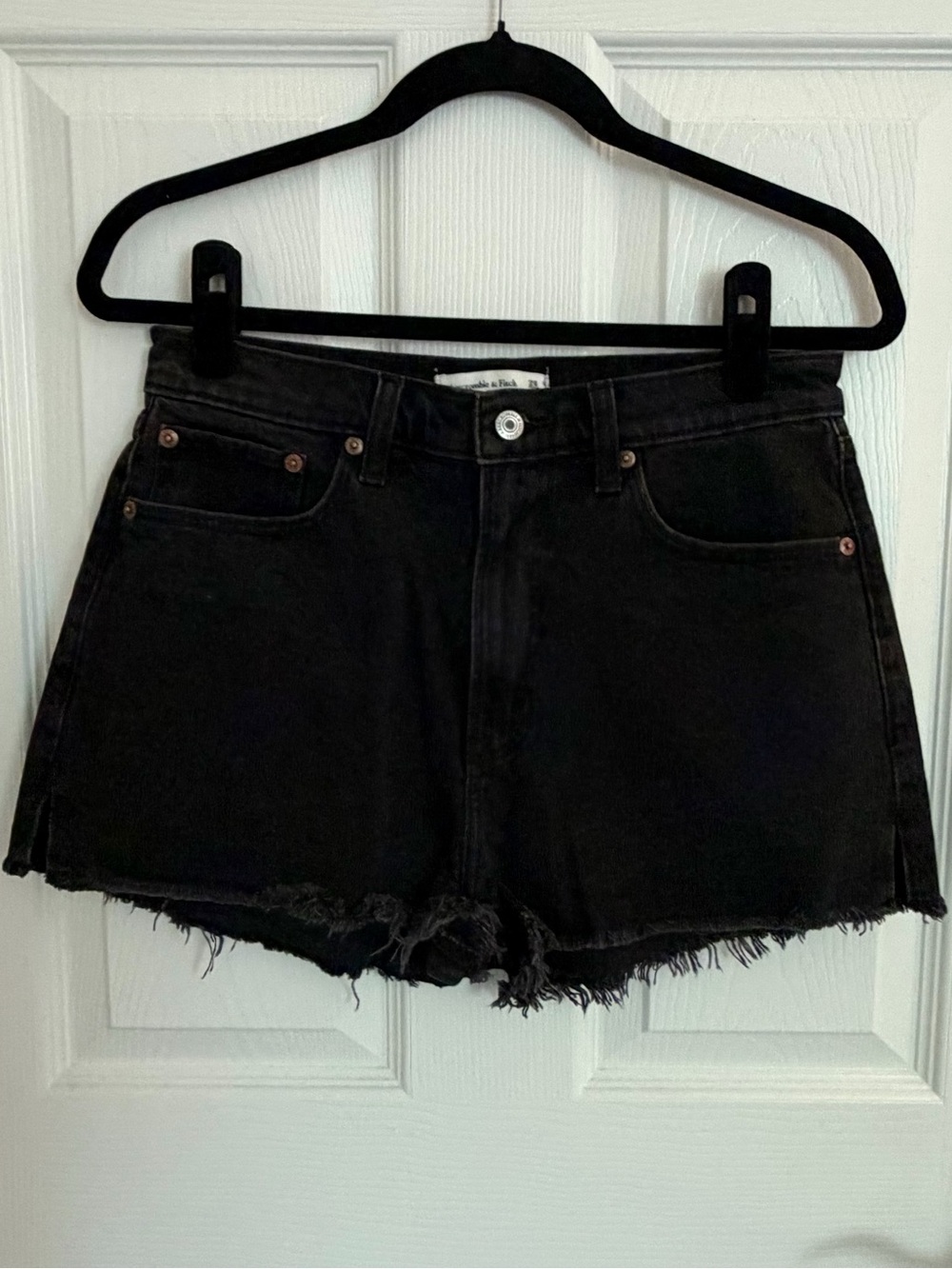 Abercrombie Black Denim Jean Shorts